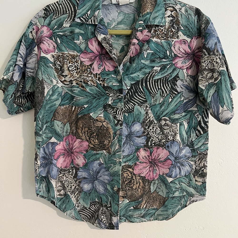 Vintage Hawaiian Safari Blouse